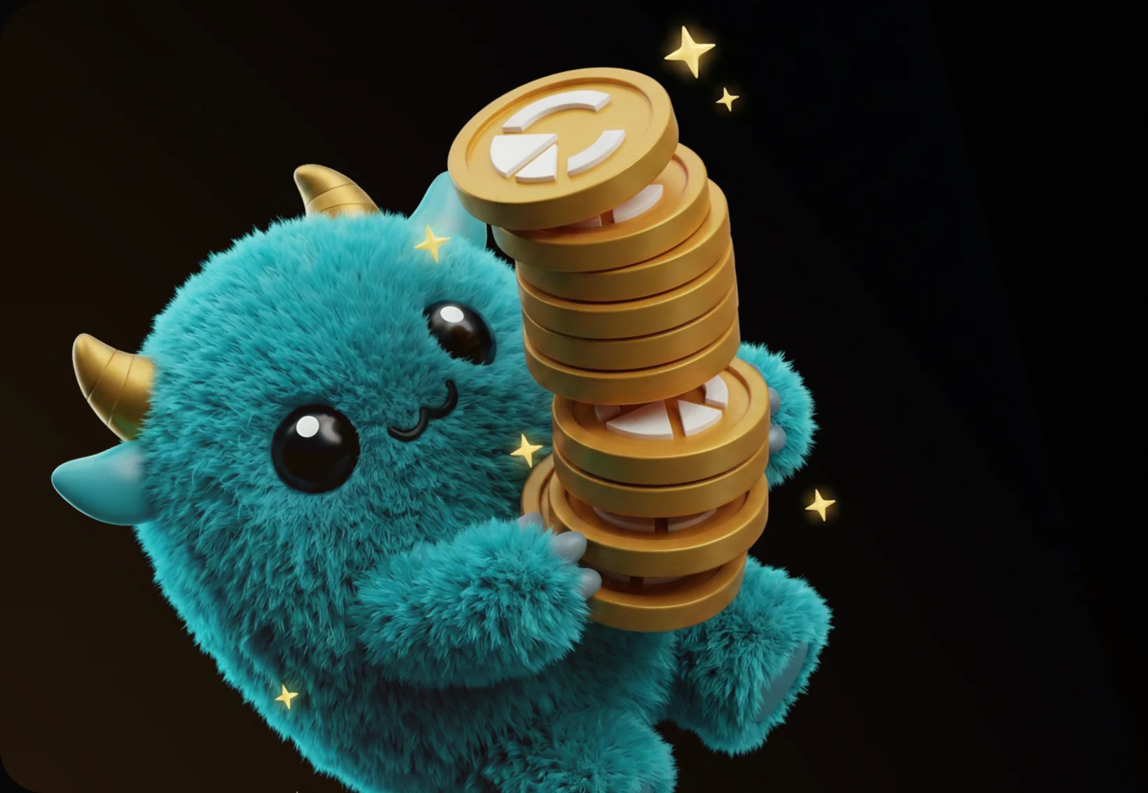 手持獎勵代幣的 Canborsa 吉祥物