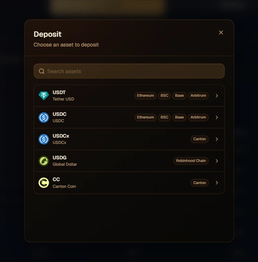 pantalla Depositar fondos